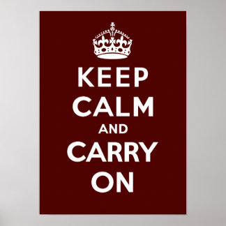 Poster Conserver le calme et continuer sur_CHOCOLATE