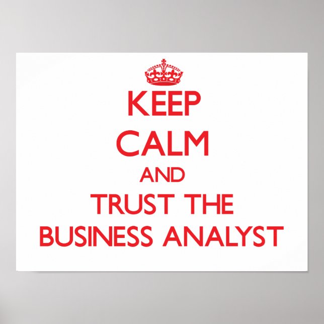 Poster Conserver le calme et faire confiance à l'analyste (Devant)
