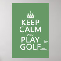 Conserver le calme et jouer au golf - toutes les c