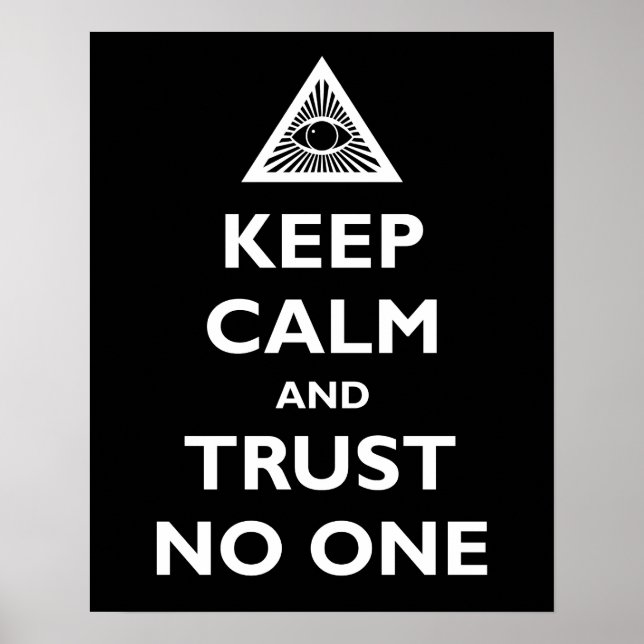 Poster Conserver le calme et la confiance Personne (Devant)