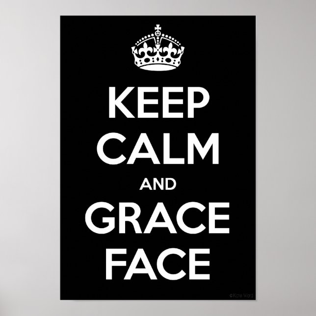 Poster Conserver le calme et la grâce face (Devant)