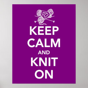 Poster Conserver le calme et le knit sur l'affiche