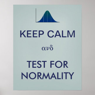 Poster CONSERVER LE CALME et le test des statistiques de 