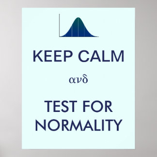 Poster CONSERVER LE CALME et le test des statistiques de 