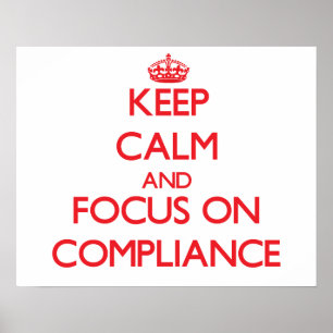 Poster Conserver le calme et se concentrer sur la conform