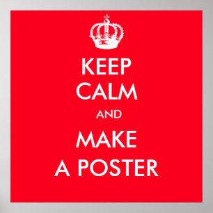 Poster Conserver le calme personnalisable