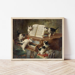 Poster Considérant des chatons   Carl Reichert