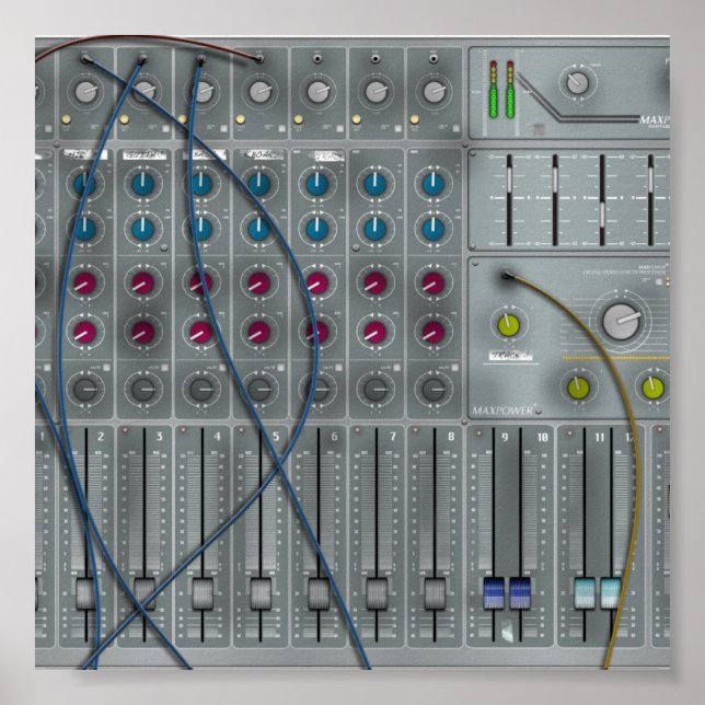 Poster Console de mixage musical (Devant)