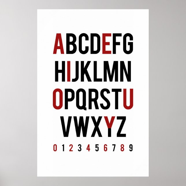 Poster Consonant / Vowel - Même / Odd (Devant)