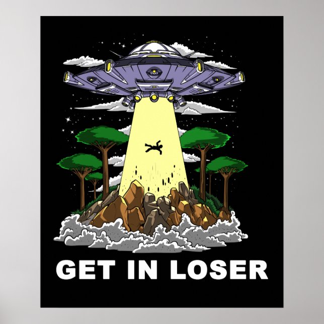Poster Conspiration de l'espace d'enlèvement d'Alien UFO (Devant)