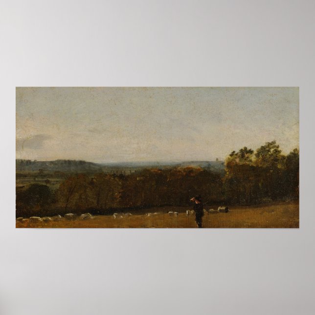 Poster Constable - Berger Regardant Sur La Vale De Dedham (Devant)