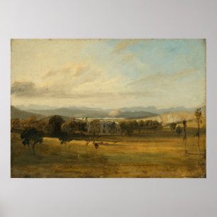 Poster Constable - Croquis de Leighton Hall Lancashire