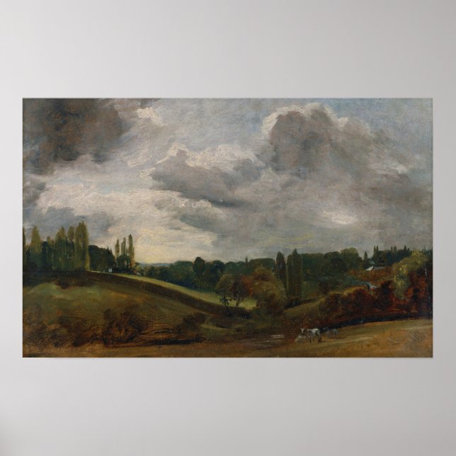 Poster Constable - East Bergholt (Devant)
