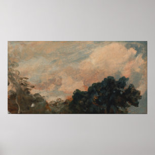 Poster Constable - Étude Cloud Avec Arbres