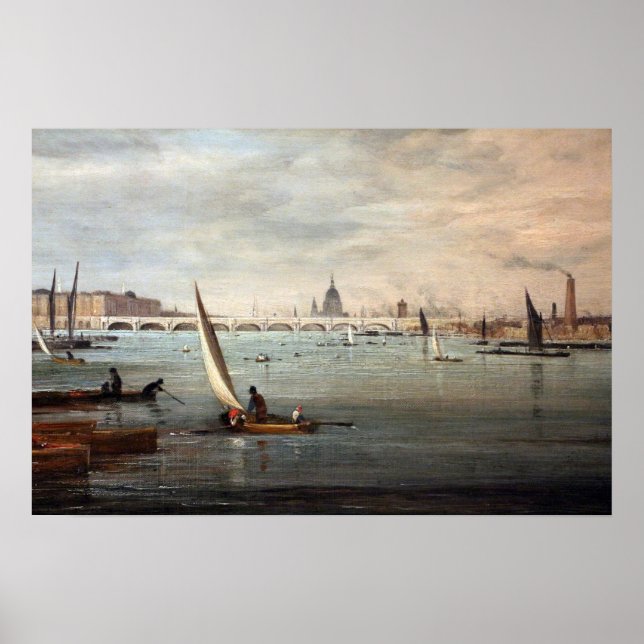 Poster Constable - Le pont de Waterloo 1820 (Devant)