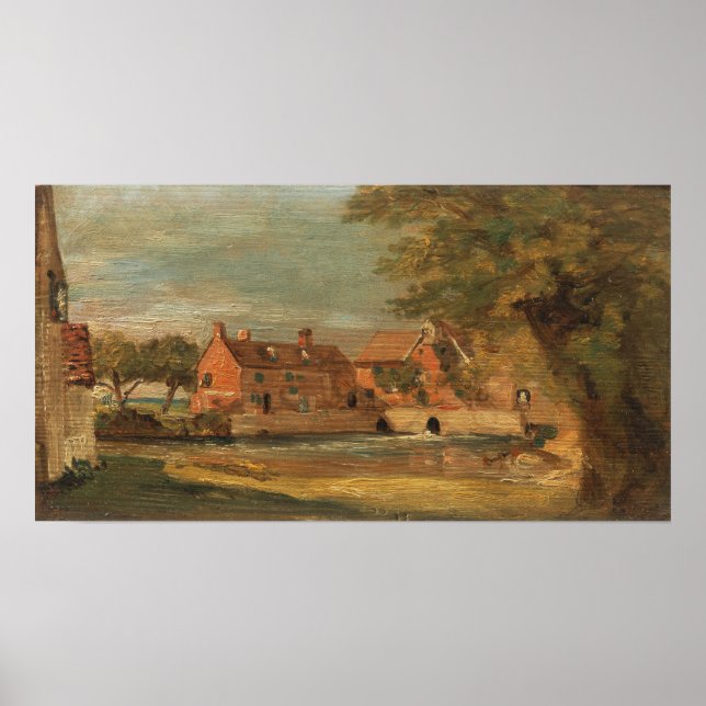 Poster Constable - Moulin de Flatford (Devant)
