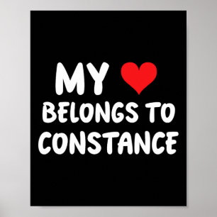 Poster Constance - Mon Coeur Appartient À La Constance -