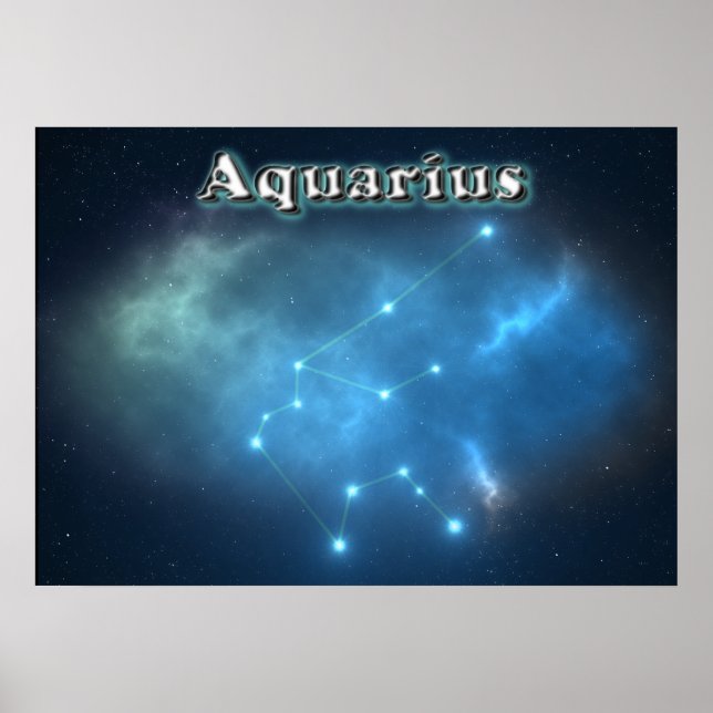 Poster constellation d'Aquarius (Devant)