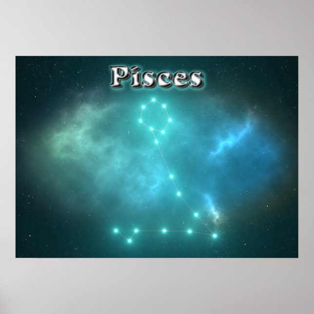 Poster Constellation de pisces (Devant)