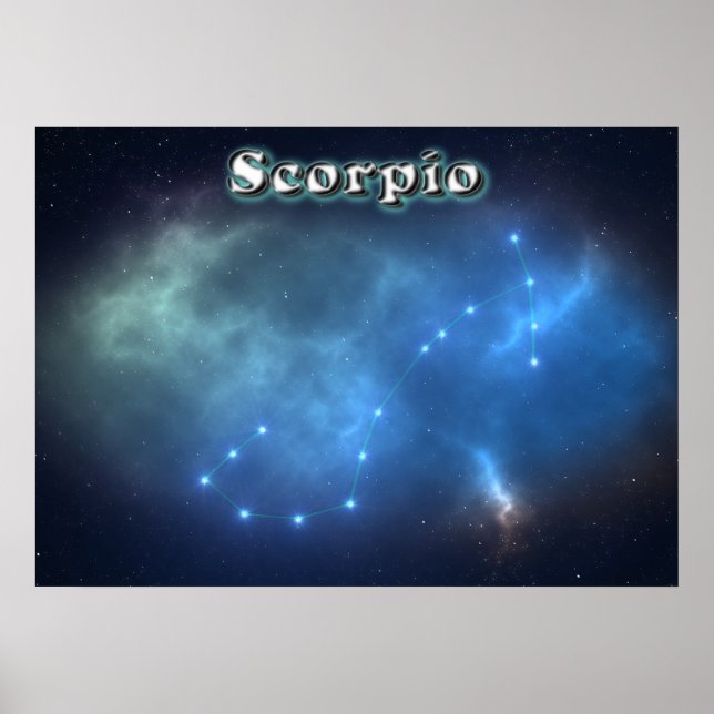 Poster constellation de scorpion (Devant)