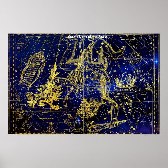 Poster Constellation d'Hercules (Devant)