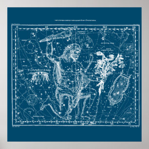 Poster Constellation d'Hercules vintages