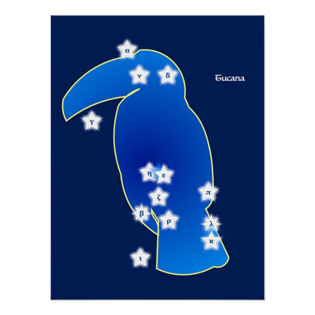 Poster Constellation du Toucan (Devant)