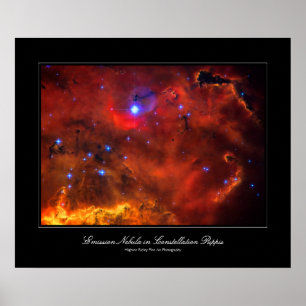Poster Constellation Puppis Nebula, Hubble image de l'esp