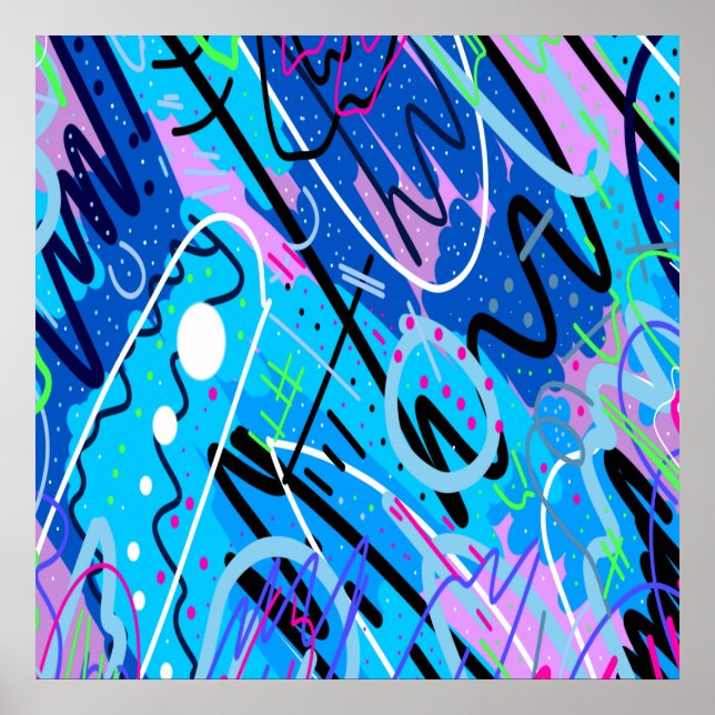Poster Constellations Art Abstrait (Devant)