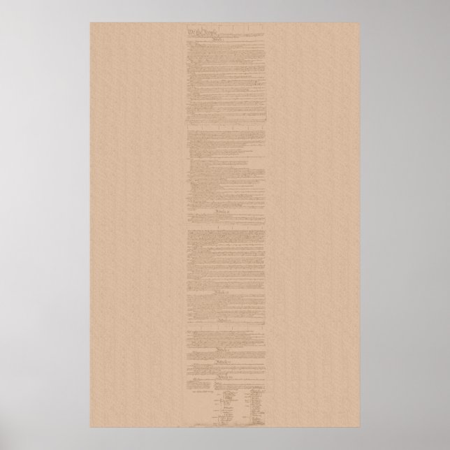 Poster Constitution des États-Unis (Devant)