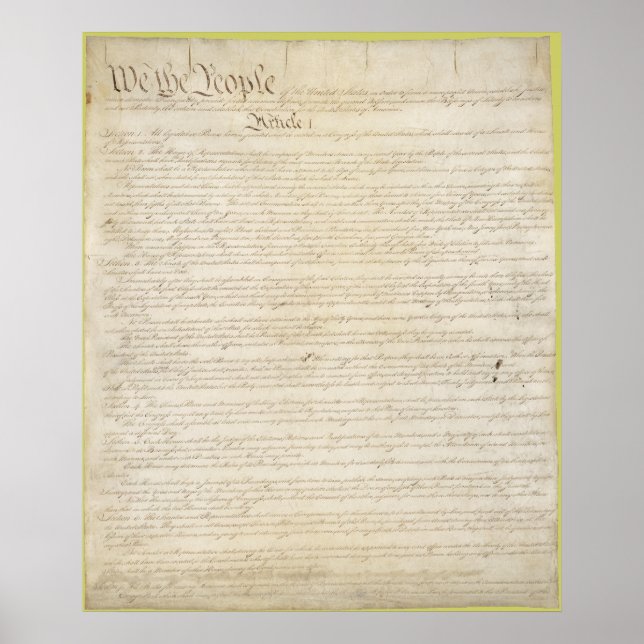 Poster Constitution des États-Unis d'Amérique (Devant)