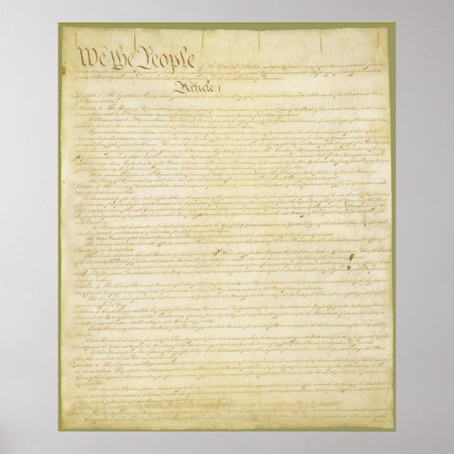 Poster Constitution des États-Unis d'Amérique (Devant)