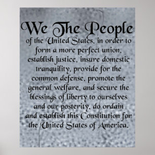 Poster Constitution des États-Unis d'Amérique