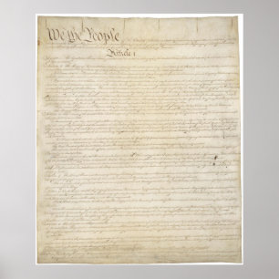 Poster Constitution d'Etats-Unis