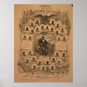 Poster Constitution et membres de la Convention de la Lou