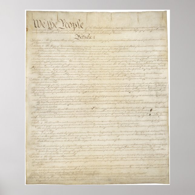 Poster Constitution_Pg 1 des États-Unis sur 4 (Devant)