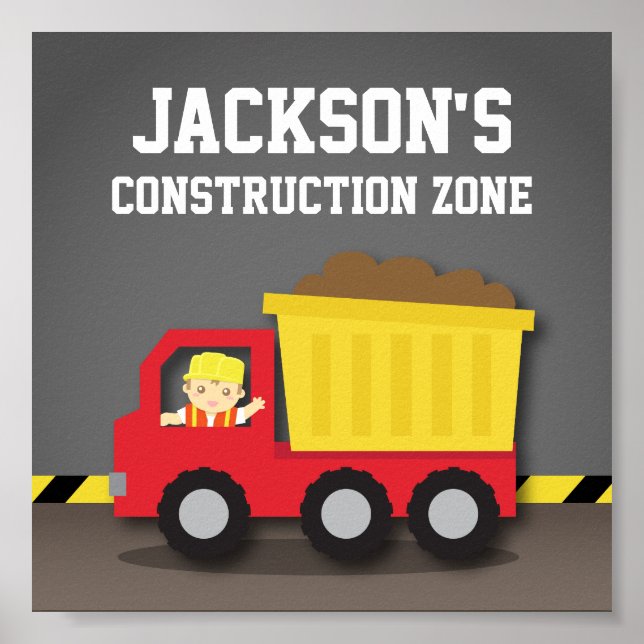 Poster Constructeur de construction de camion de vidange  (Devant)
