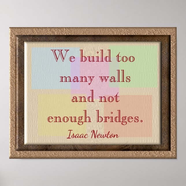 Poster Construction Bridges _ Art Print -Isaac Newton pri (Devant)