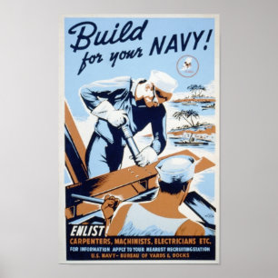 Poster construction de marine
