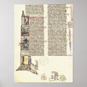 Poster Construction de Mme 21 f.167v d'une tour