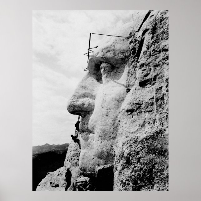 Poster Construction du Mont Rushmore (Devant)
