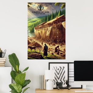 Poster Construire l'Arche de Noé en papier