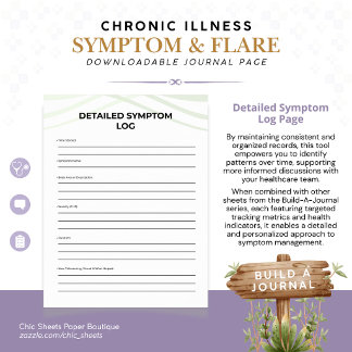 Poster Construire un journal des symptômes et des poussée