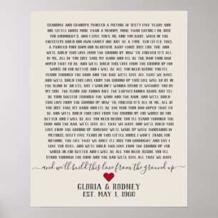 Poster Construisez cet amour de la base mariage anniver