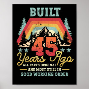 Poster Construit Il Y A 45 Ans Toutes Les Parties Origina