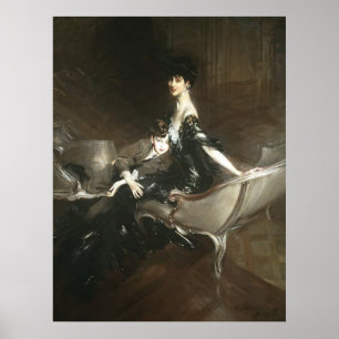 Poster Consuelo Vanderbilt et Son Ivor, Giovanni Boldini
