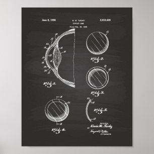 Poster Contact Lens 1950 Patent Art Chalkboard