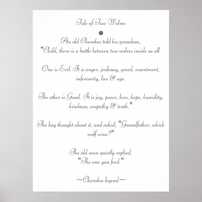 Poster Conte de deux loups (Devant)