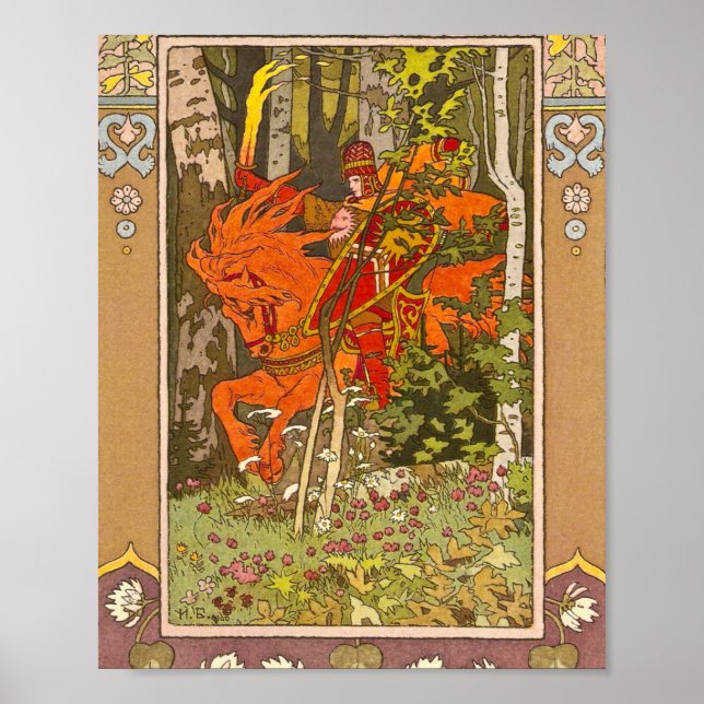 Poster Conte de fée de Red Rider Vasilisa - Ivan Bilibin (Devant)