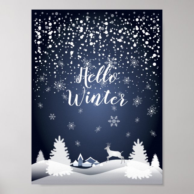 Poster Conte de fées de Noël. Forêt d'Imaginaires, Neige (Devant)